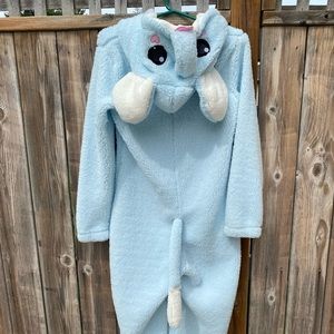 Blue Elephant Sherpa Onesie Costume Fluffy